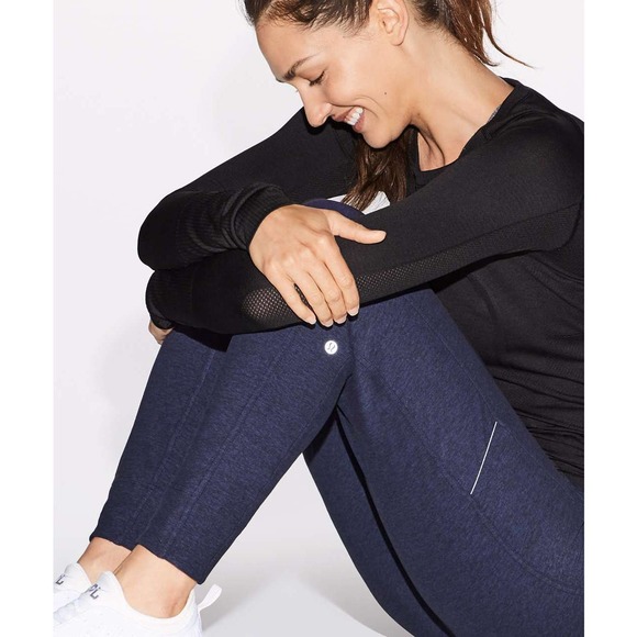 Lululemon High-Rise Run On Jogger Pants Women's Sze 2 Heathered Hero Blue Rulu - Picture 3 of 11